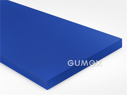 Polyurethanplatte PU44, 2mm, Breite 1000x2000mm, 80°ShA, PU, -30°C/+80°C, blau, 